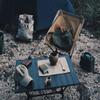 LHOKA Camping Chair Outdoor Ultralight Compact Moon Chair Hiking Biking Folding Chair (Khaki, Low Profile) view 4