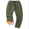 MAGCOMSEN Mens Sherpa Lined Sweatpants Winter Thicken Warm Up Fleece Lined Pants Athletic Running Joggers with 3 Pockets Army Green 36 view 1