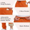 MAGCOMSEN Fleece Sweatpants Men Winter Heavyweight Sherpa Lined Pants Workout Casual Thicken Warm Joggers Pants with Pockets Orange 36 view 4