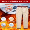 MAGCOMSEN Mens Fleece Lined Pants Winter Warm Sherpa Lined Joggers Heavyweight Thermal Pants for Active Lounge with Pockets Orange Red 36 view 3