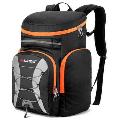 Gelindo 55L Ski Boot Bag Backpack: Large Ski Snow Backpack Multi Compartments Pack - Waterproof Ski Boot Bags Backpack, Black (SBSQ01BK01)