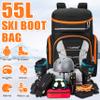Gelindo 55L Ski Boot Bag Backpack: Large Ski Snow Backpack Multi Compartments Pack - Waterproof Ski Boot Bags Backpack, Black (SBSQ01BK01) view 2