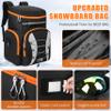 Gelindo 55L Ski Boot Bag Backpack: Large Ski Snow Backpack Multi Compartments Pack - Waterproof Ski Boot Bags Backpack, Black (SBSQ01BK01) view 4