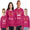 Christmas Reindeer Rudolph Family Daddy Mommy Matching Xmas Family Women Men Sweatshirt Sangria view 2