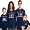 Christmas Chillin with My Snowmies Matching Family Xmas Women Men Long Sleeve Shirt Navy view 1