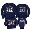 Christmas Chillin with My Snowmies Matching Family Xmas Women Men Long Sleeve Shirt Navy view 2