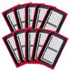 Youth Quarterback Wristband (10 Pack)- Triple Windows for 3 Playcards QB Wristband - Great for Football Plays, Baseball Calls and All Sports (Red, Youth) view 1