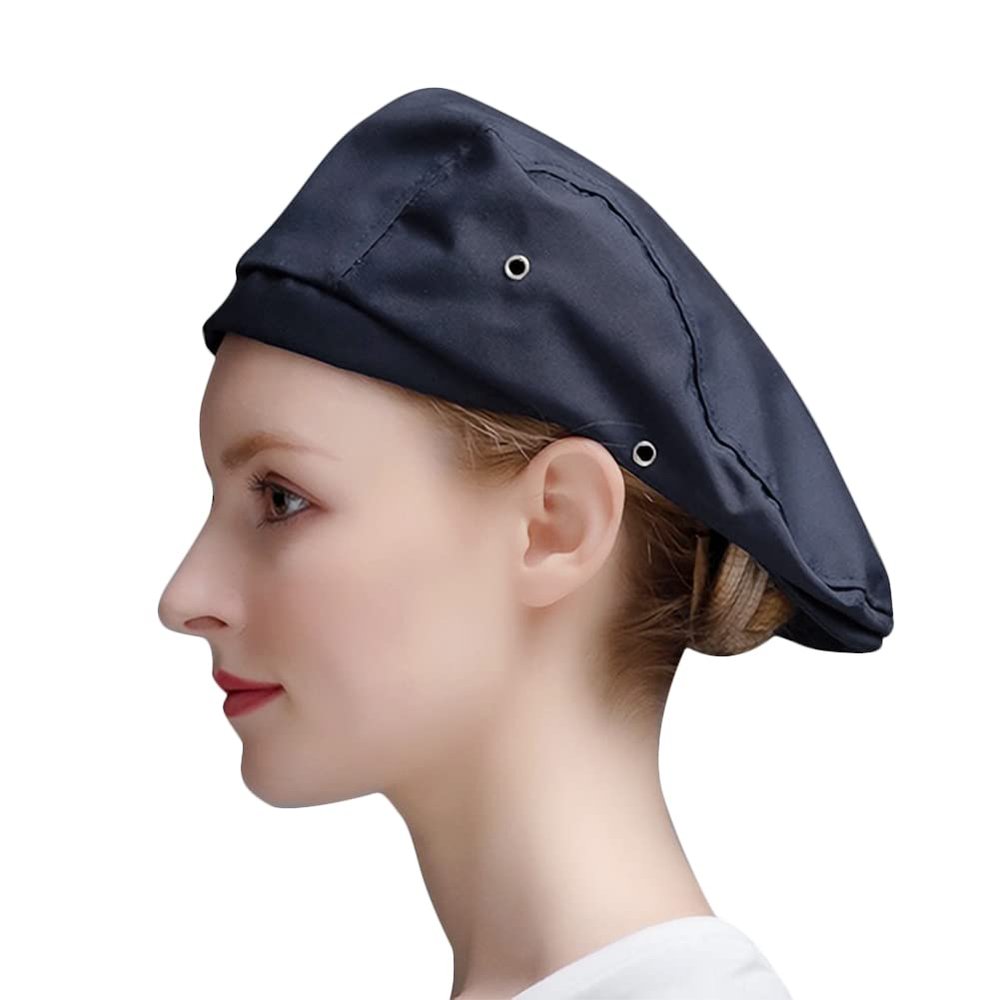 Barista Hat Chef Berets for Women Men Waitress Baker Skull Cap Cooking Breathable Hat Kitchen Sushi Restaurant Uniform Turban