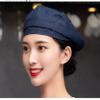 Barista Hat Chef Berets for Women Men Waitress Baker Skull Cap Cooking Breathable Hat Kitchen Sushi Restaurant Uniform Turban view 2