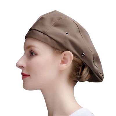 Barista Hat Chef Berets for Women Men Waitress Baker Skull Cap Cooking Breathable Hat Kitchen Sushi Restaurant Uniform Turban