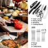 35 Pcs Camping Kitchen Utensil Set Outdoor Kitchen Gear, Outdoor Cooking and Grilling Utensil Travel Set Perfect for Camping Accessories Cooking, RV Camp. Camping, BBQs, Parties and More view 4