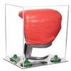 Better Display Cases Acrylic Vertical Boxing Glove Display Case with Clear Case, Green Risers and Mirror Base 8" x 6" x 14" (A092/V18) view 1