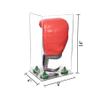 Better Display Cases Acrylic Vertical Boxing Glove Display Case with Clear Case, Green Risers and Mirror Base 8" x 6" x 14" (A092/V18) view 2
