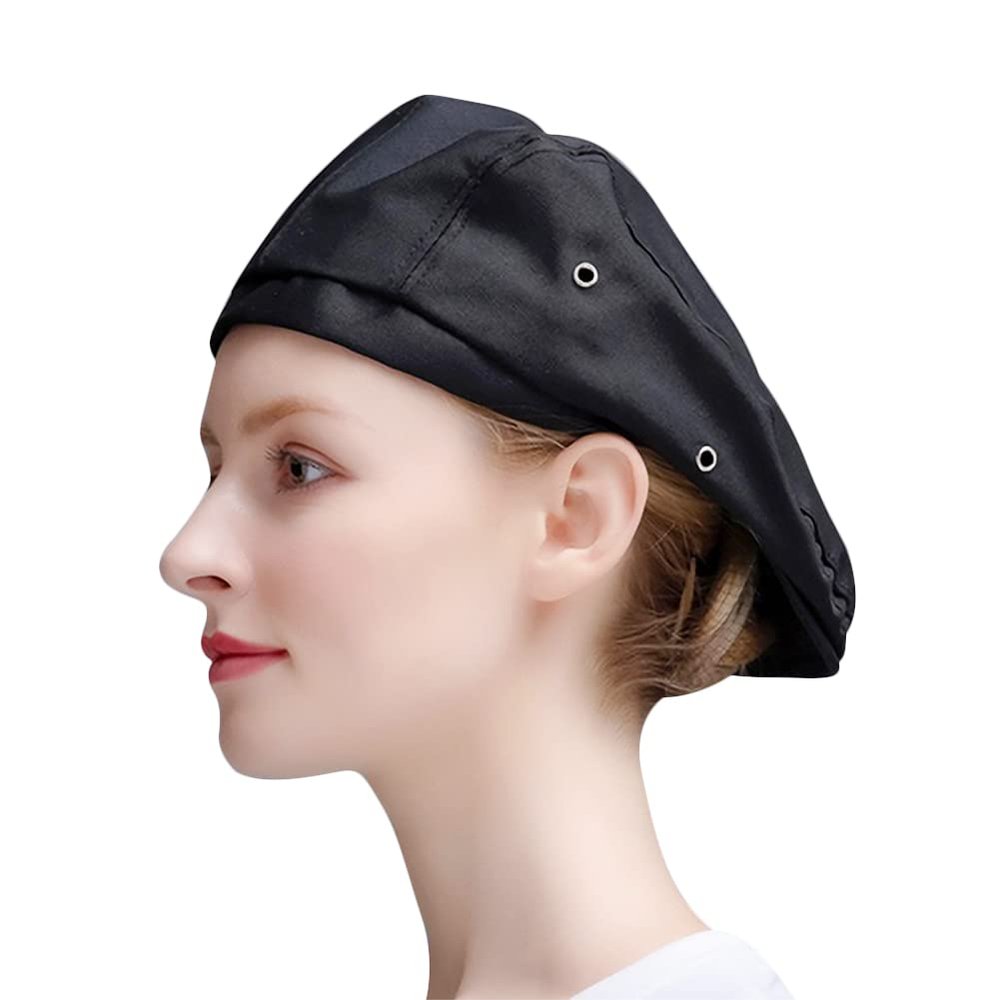 Barista Hat Chef Berets for Women Men Waitress Baker Skull Cap Cooking Breathable Hat Kitchen Sushi Restaurant Uniform Turban