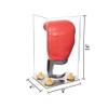 Better Display Cases Acrylic Vertical Boxing Glove Display Case with Clear Case, Yellow Risers and Mirror Base 8" x 6" x 14" (A092/V18) view 2