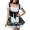 XUNRYAN Women's German Dirndl Maid Dress with Corset Fancy Dresses Oktoberfest Halloween Costume Holiday Outfits view 2