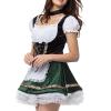 XUNRYAN Women's German Dirndl Maid Dress with Corset Fancy Dresses Oktoberfest Halloween Costume Holiday Outfits view 3