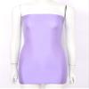 Agoky Womens Oil Glossy Smooth Sheer Micro Mini Dress See Through Sexy Tight Pencil Party Dress Purple Medium view 4