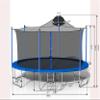 Evedy 14FT Trampoline with Safety Enclosure Net, Basketball Hoop and Ladder,Round Outdoor Recreational Trampoline for Kids,Easy Assembly,Blue view 2