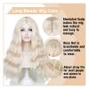 Aicos 27inches Blonde Sarah Cosplay Curly Wig for Woman Synthetic Wigs for Daily Use Halloween Party Anime Costume view 3