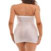Agoky Womens Oil Glossy Smooth Sheer Micro Mini Dress See Through Sexy Tight Pencil Party Dress White Medium view 3