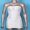 Agoky Womens Oil Glossy Smooth Sheer Micro Mini Dress See Through Sexy Tight Pencil Party Dress White Medium view 4
