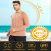 Rashguard Shirts for Men Long Sleeve Sun Protection Shirts Athletic T-Shirt Cycling Outdoor Fishing Hiking Shirts Apricot view 2