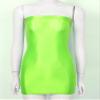 Agoky Womens Oil Glossy Smooth Sheer Micro Mini Dress See Through Sexy Tight Pencil Party Dress Green Large view 4