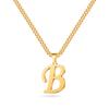 Mens Necklace - Gold Letter B Initial Necklace for Men Boys Letter Pendant Cuban Link Chain Initial Necklaces Collar Cadenas Para Hombres Fathers Birthday Gifts for Men Son Dad Husband Boyfriend view 1