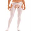 dPois Women Oil Glossy High Waisted Opaque Pantyhose Shimmery Tights Leggings Sexy Yoga Pants White Large view 1