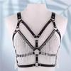 RVLAUGOAA Sexy Leather Tassel Chest Chain Bra Chain Woman's Bikini Lingerie Decorate Body Chain Nightclub Bar Club view 2