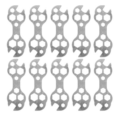 10pcs Pedal Wrench Bicycle Tool Multi- hole Bike Wrench Multi- functional Bike Cycling Repair Tool for Repair