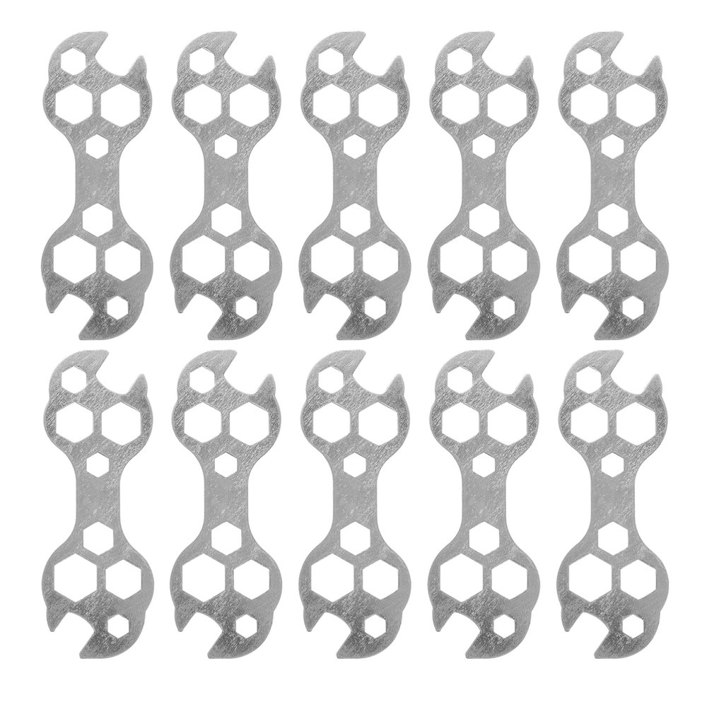 10pcs Pedal Wrench Bicycle Tool Multi- hole Bike Wrench Multi- functional Bike Cycling Repair Tool for Repair