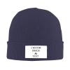 6 Pack Personalized Knit Hat Custom Beanie Hat Add Your Own Picture Text Beanie Winter Knit Hat Navy Blue, One Size view 1
