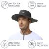 BASSDASH UPF 50+ Mosquito Sun Hat with Hidden Head Net and Neck Flap for Men Women Outdoor Fishing Hiking Camping FH16 Dark Grey view 4