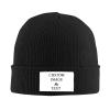 6 Pack Personalized Knit Hat Custom Beanie Hat Add Your Own Picture Text Beanie Winter Knit Hat Black view 1