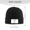 6 Pack Personalized Knit Hat Custom Beanie Hat Add Your Own Picture Text Beanie Winter Knit Hat Black view 3