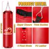 Prorobust Punching Bag for Adults, 4ft PU Heavy Boxing Bag Set with 12 oz Gloves for MMA Kickboxing Boxing Karate Home Gym Training (Unfilled) view 3