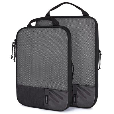 BAGSMART 2 Set Compression Packing Cubes for Travel, Lightweight Luggage Organizer Bags, Durable Space Saver Bags Travel Essentials