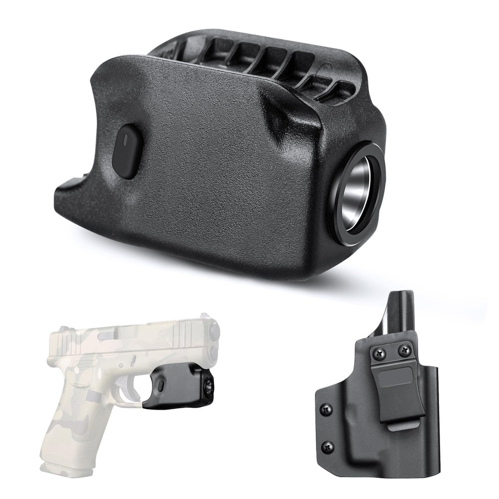 Pistol Light for Glock G43/G43X, 150 Lumens G43 Light, G43X Light with Kydex Holster Included, Black