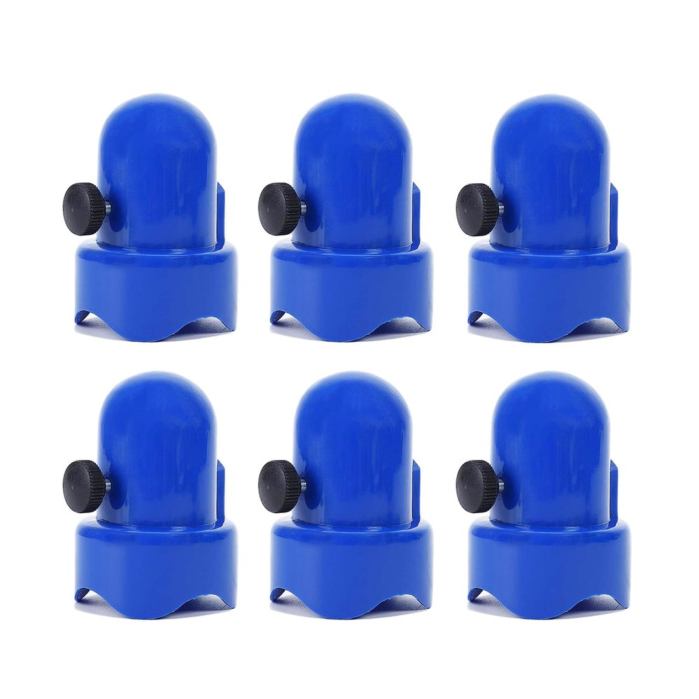 1.5" Trampoline Pole Caps,Trampoline Net Pole Caps,Trampoline Enclosure Pole Caps with Screw-in Bolts,Diameter 1.5 Inch, Set of 6