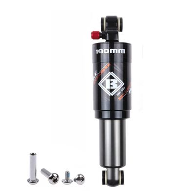 Jejy 165/190mm Air Pressure Adjustable MTB Rear Shock Absorber, Mountain Bike Air Shock Body with Screws Kit Scooter Folding Bicycle (Size : 165mm)