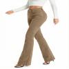Hybrid & Company Super Comfy Stretch Women 82 Pockets Corduroy Boot Cut Pants P21951BLX Camel 16 view 1