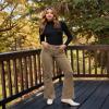 Hybrid & Company Super Comfy Stretch Women 82 Pockets Corduroy Boot Cut Pants P21951BLX Camel 16 view 3