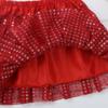 Manyakai Girls Shiny Sequins Layered Tutu Skirts Kids Sparkling Tulle Dance Skirts Athletic Skorts Red 8-10 Years view 4