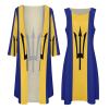 TAIZIYEAH Dress Suit Swedish Flag Women's Summer Casual Loose Dress Long Dress Short Sleeve for Girls Fashion Skirts S view 3