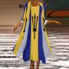 TAIZIYEAH Dress Suit Swedish Flag Women's Summer Casual Loose Dress Long Dress Short Sleeve for Girls Fashion Skirts S view 4