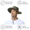 BASSDASH UPF 50+ Mosquito Sun Hat with Hidden Head Net and Neck Flap for Men Women Outdoor Fishing Hiking Camping FH16 Army Green view 4