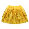 Manyakai Girls Shiny Sequins Layered Tutu Skirts Kids Sparkling Tulle Dance Skirts Athletic Skorts Gold 7-8 Years view 2