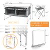 CampLand Outdoor Folding CampingTable with Aluminum Lightweight Height Adjustable with Storage Organizer Picnic Table for BBQ, Party, Camping (WhiteBig) view 2